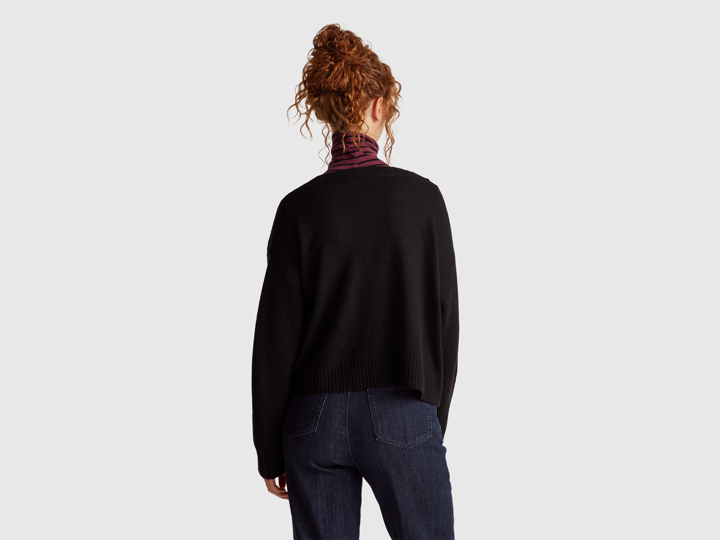 V NECK SWEATER L/S Damen image number 2